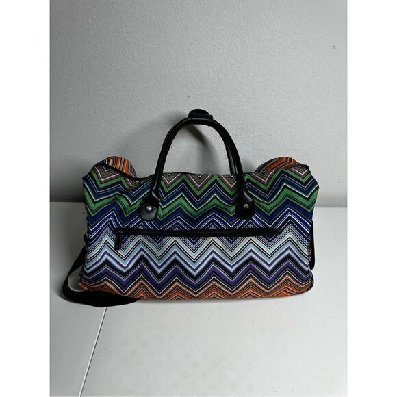 Calpak Duffel Weekend Bag Orange Green See Description - Picture 3 of 15